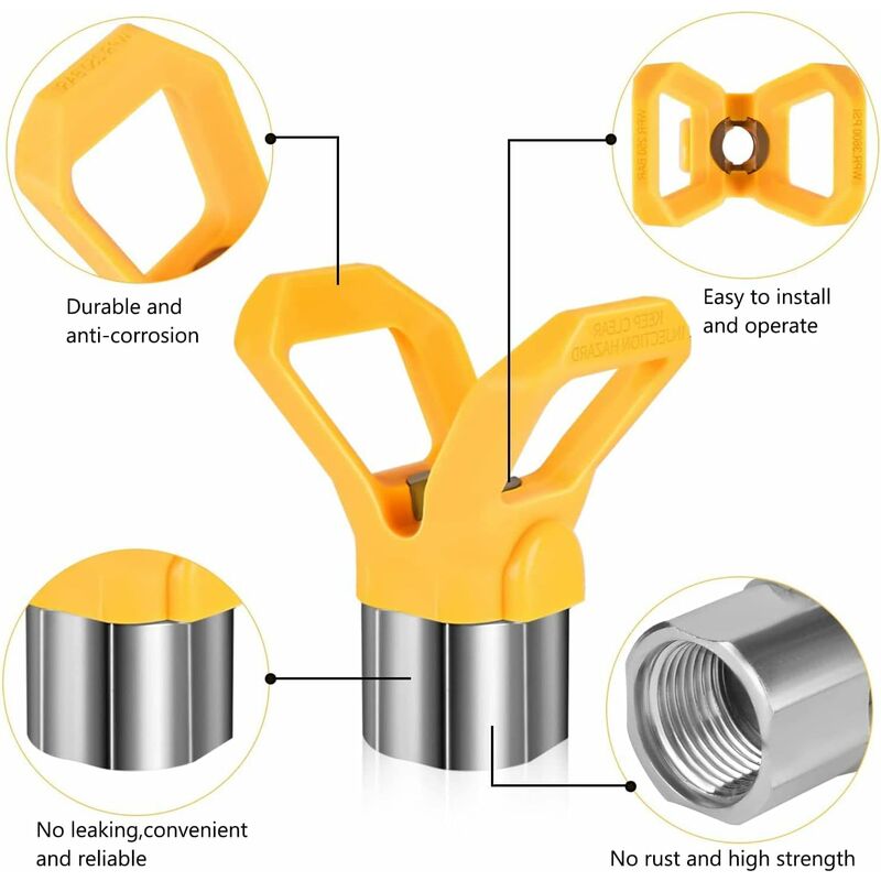 6 pcs Airless Nozzle,Airless Spray Gun Nozzle For High Pressure Paint Gun(Type 413,415,417,419,423,425)