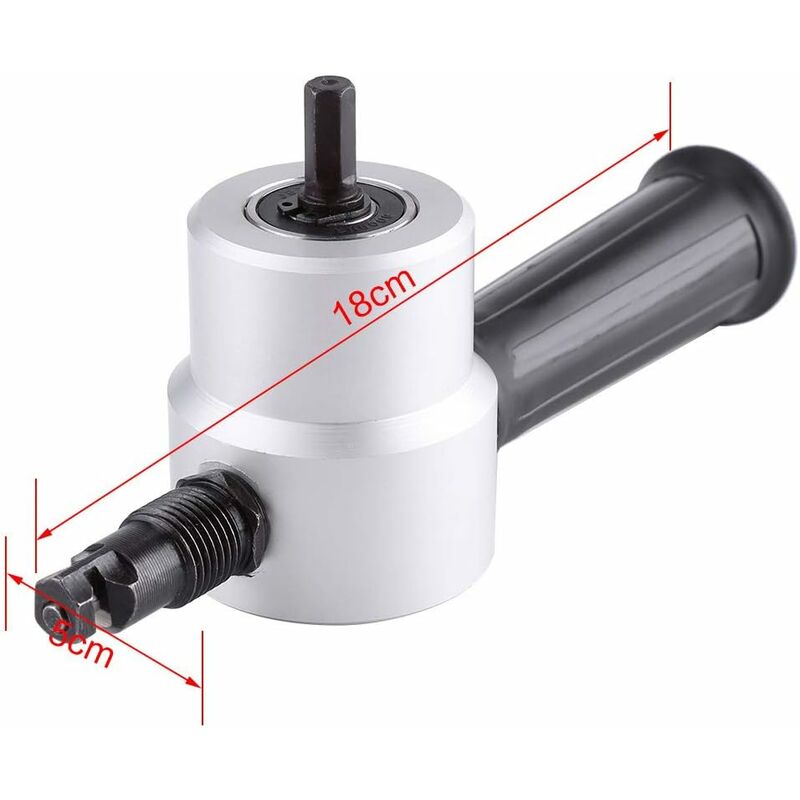 Double Head Sheet Metal Cutter Electric Hole Saw Electric Drill Attachment Nibbler Cutting Tool Kit Carton Package