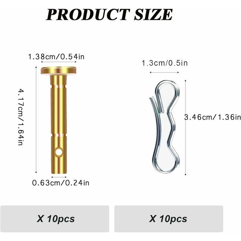 10 pcs Shear Pins, Replacement Cotter Pins, Replacement Shear Pin, For Spare Parts, Snow Blower Replacement