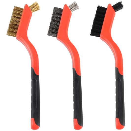 Wire Brushes Set Stainless Steel Brass Carbon Nylon Scrub Brushes