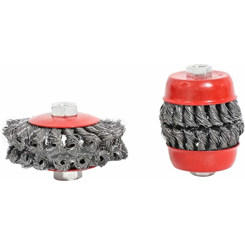Bevel Brush For Angle Grinder, Metal/Steel, Twisted Wire, Flexible, Diameter: 75 And 100 Mm, Mounting Thread: M14, 4