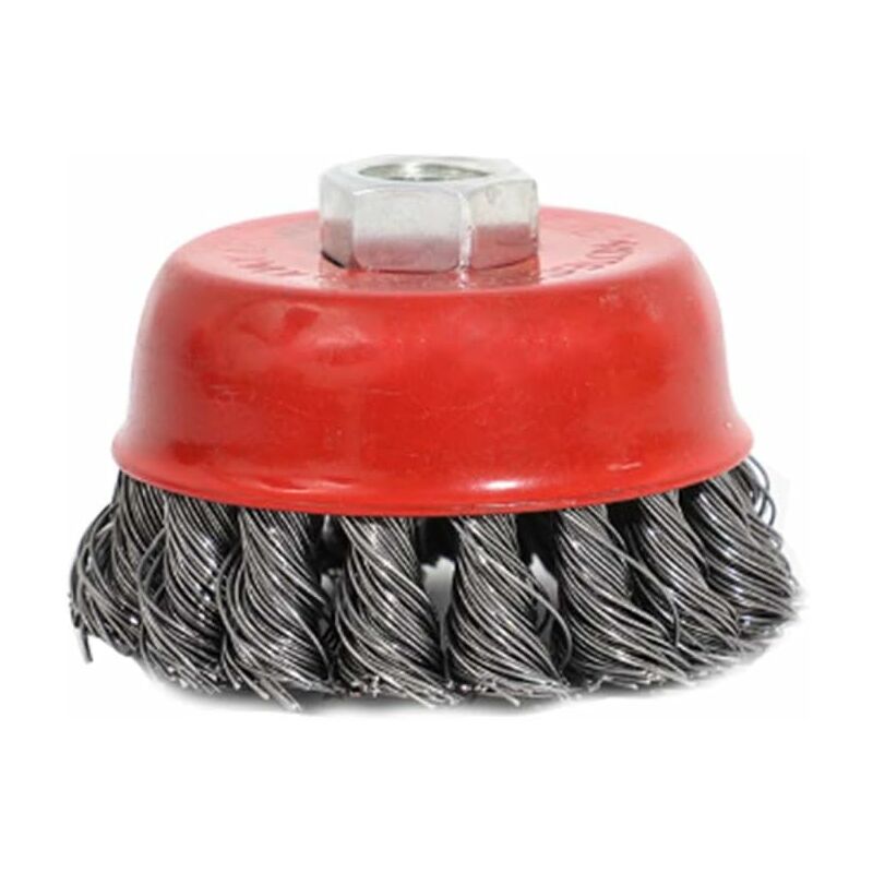 Bevel Brush For Angle Grinder, Metal/Steel, Twisted Wire, Flexible, Diameter: 75 And 100 Mm, Mounting Thread: M14, 4