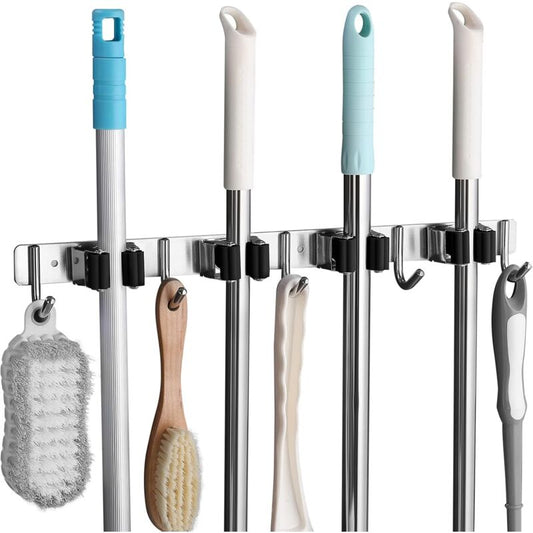 Stainless Steel Wall Mounted Broom Holder