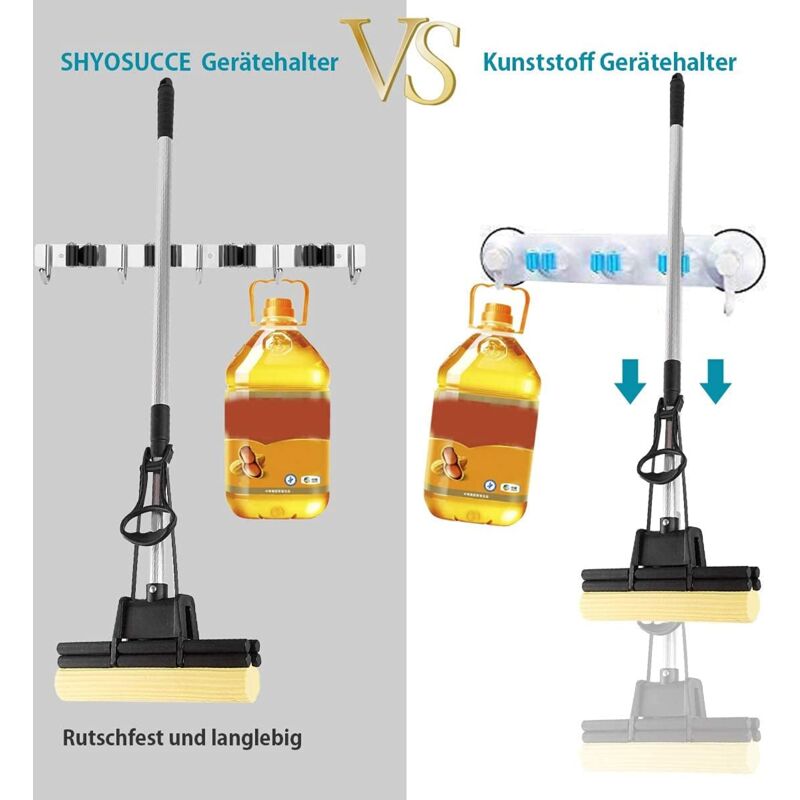 Stainless Steel Wall Mounted Broom Holder