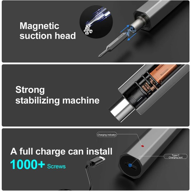 66 In 1 Cordless Electric Precision Screwdriver With LED Light Mini Electronic