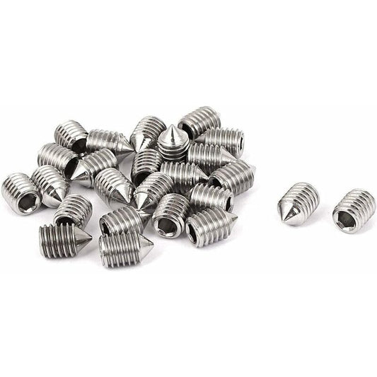 5mm Length Countersunk Grub Screws, Various Metric Threads