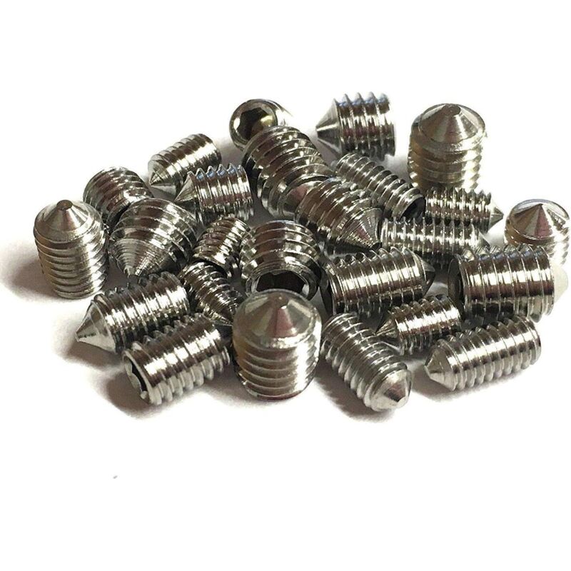 16 pcs 5Mm Length Countersunk Grub Screws, Various Metric Threads, M3, M4, M5 & M6. A2 Grade Stainless Steel Hexagon