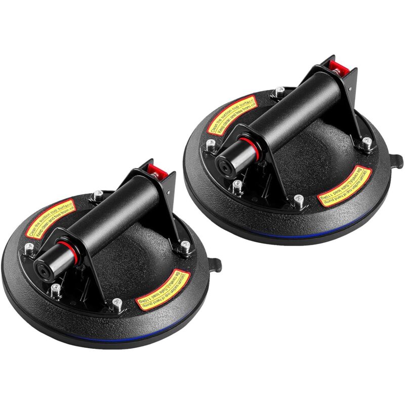 Tile Suction Cup, 2 Pieces 8" Professional Glass Suction Cup, Glass Lifting Suction
