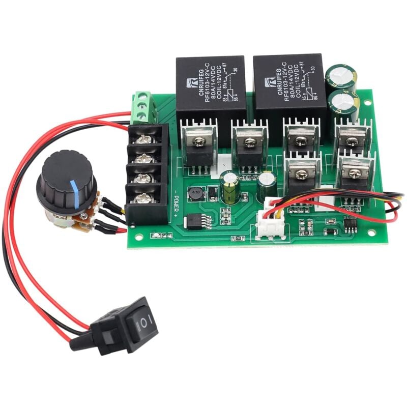 Dc Motor Controller, 9-50V 40A Reversible DC Motor Speed Controller