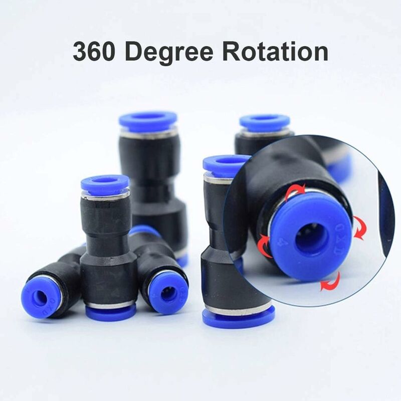 5 pcs Pneumatic Connectors Pneumatic Push In Straight Fittings Reducer Quick Release Fittings For Air Hose Pg8-6