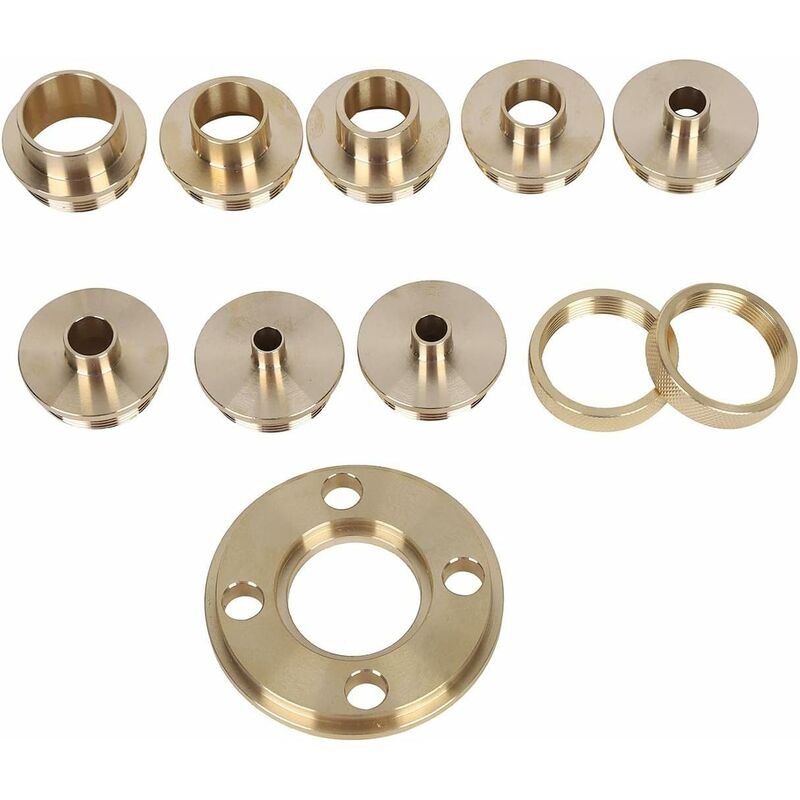 ROuter Guide Kit, 11 Pieces Imperial Size Brass ROuter Template Guide Kit,