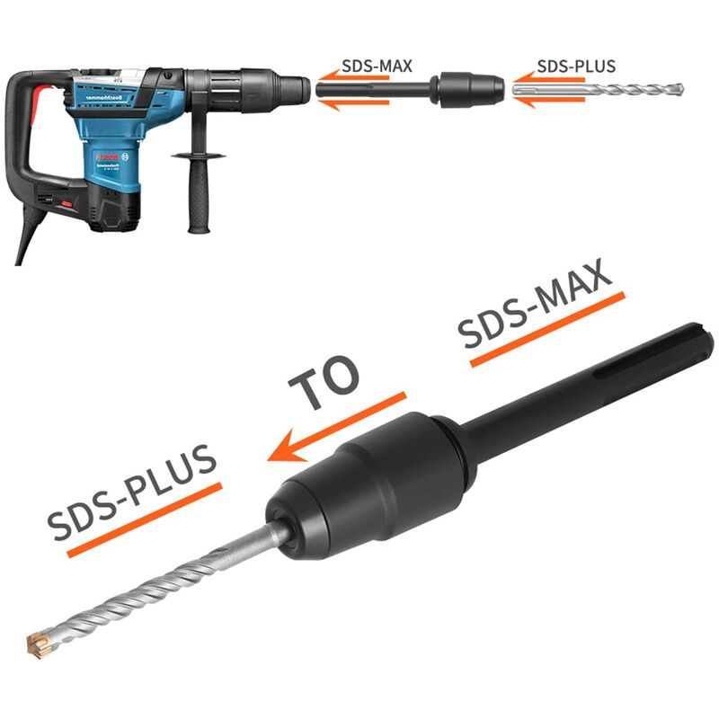 Sds Max To Sds Plus Adapter For ROtary Hammers, Sds Max To Sds Plus Drill Quick Change Tool, Chuck Adapter Quick Change