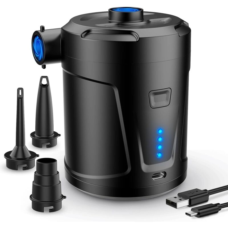 Electric Air Pump, 5000Mah Rechargeable Battery, Inflatable Mattress