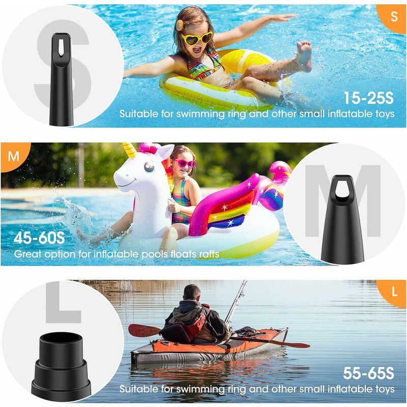 Electric Air Pump, 5000Mah Rechargeable Battery, Inflatable Mattress