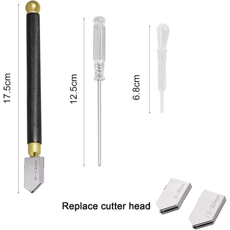Professional Glass Cutter, Glass Cutting Tool, Pencil Style, Cut Glass 2-20Mm Thickness For Cutting