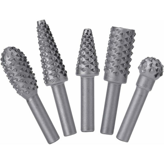 Rotary Burr Set Power Tools Wood Grinding Solid Steel Rasp Carbide