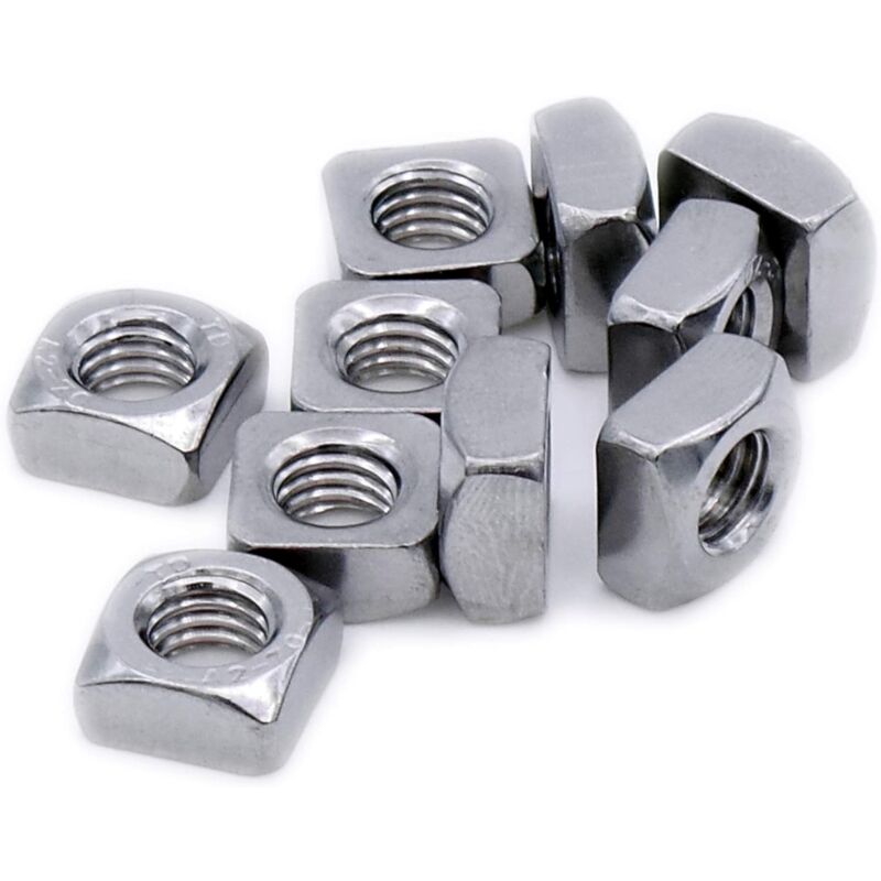 Square Nut M10 (10Mm) (Chamfered) – Stainless Steel (A2) (Pack Of 20)