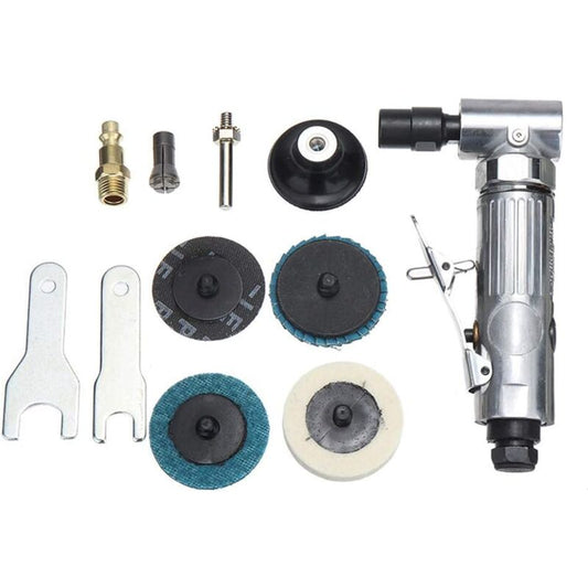 Air Die Grinder, 90° Bend Angle Grinder - 1/4" Air Inlet - With 2" Sanding Disc