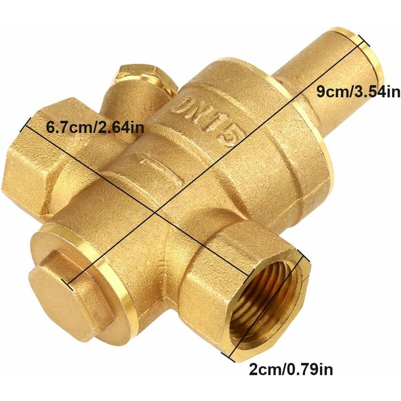 Adjustable Water Pressure Regulator Reducer With Dn15 Brass Measuring Meter