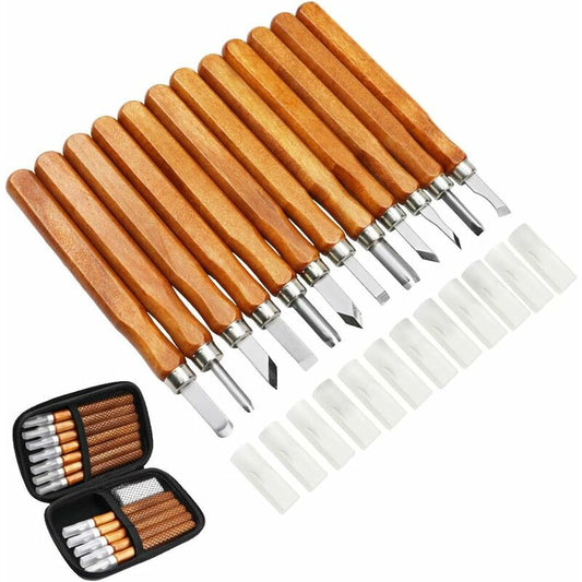 Wood Carving Tool Kit - Professional Carving Chisels Knife Handle