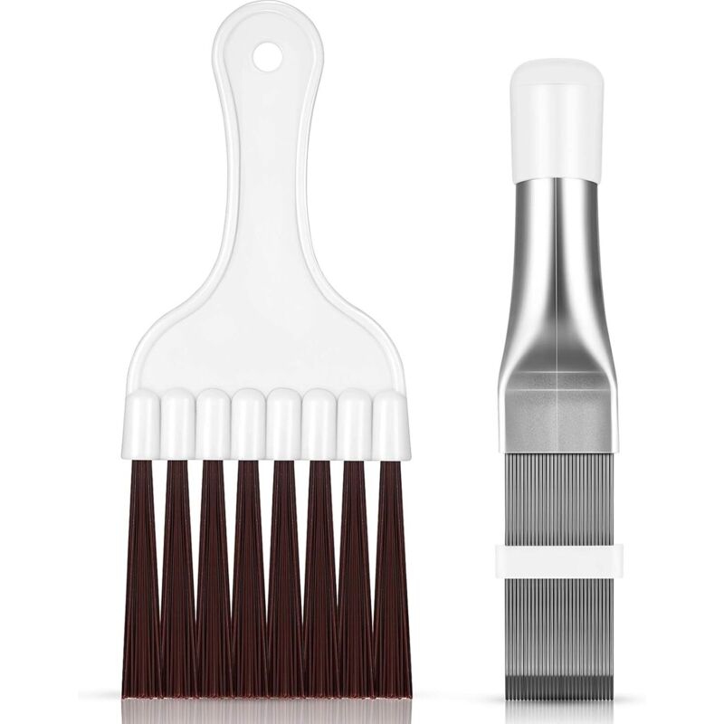 2 pcs Air Conditioner Condenser Fin Comb, Fin Cleaning Brush