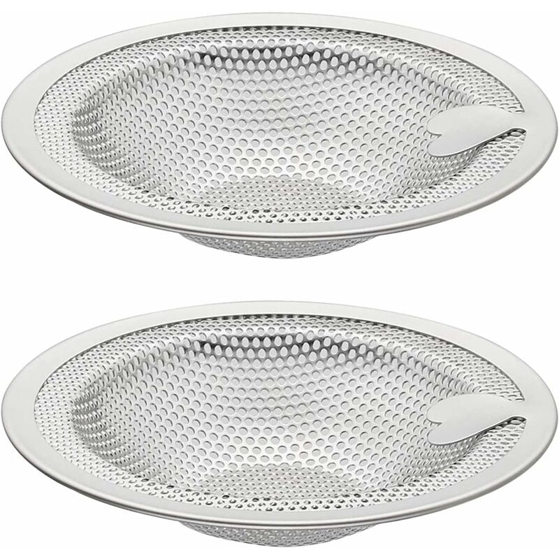2 pcs Heart Shape Kitchen Sink Filter, Stainless Steel Sink Filter
