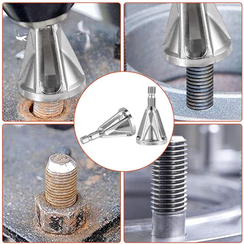External Chamfer Deburring Tool For Drill Bit, Burr Removal Bit Quickly Repairs DAmaged Metal External Chamfer