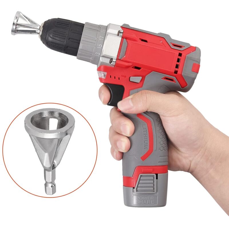 External Chamfer Deburring Tool For Drill Bit, Burr Removal Bit Quickly Repairs DAmaged Metal External Chamfer
