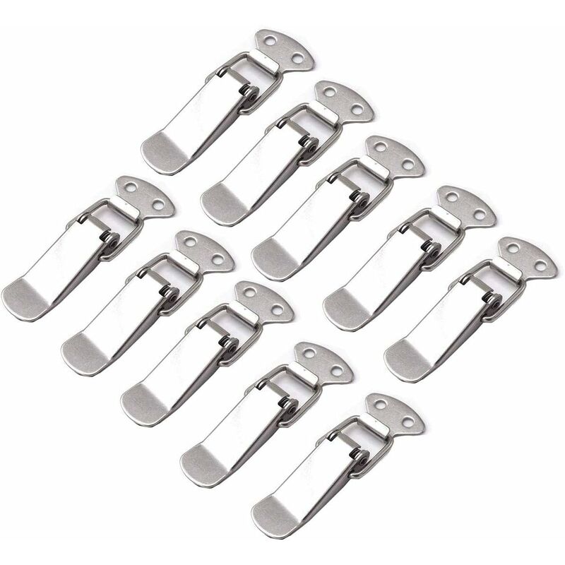10 pcs Spring Loaded Toggle Latch Stainless Steel Lever Catch