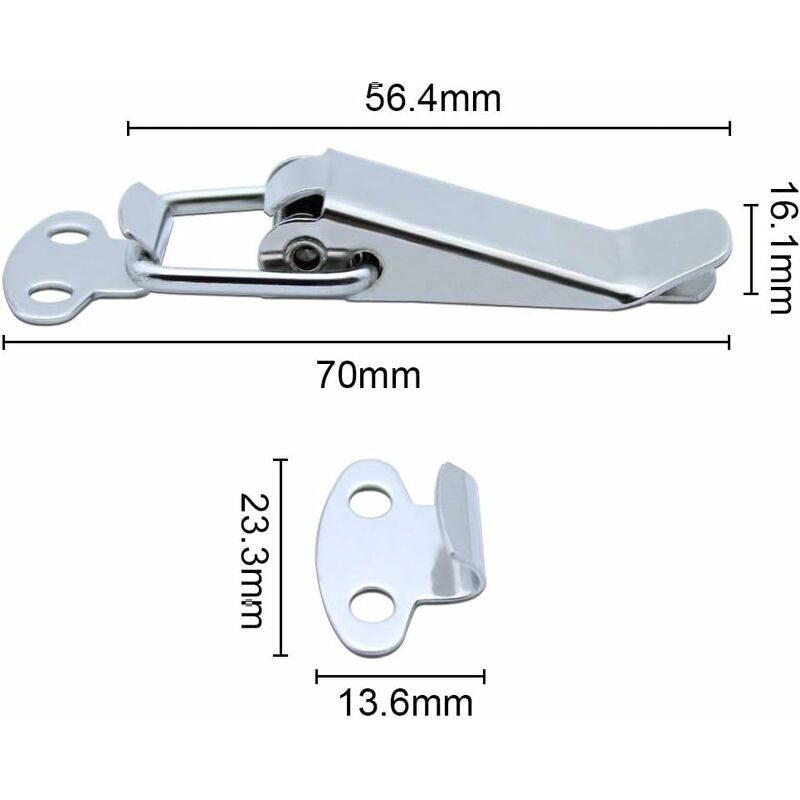 10 pcs Spring Loaded Toggle Latch Stainless Steel Lever Catch