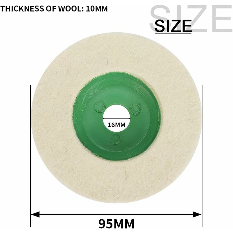 4 Inch Wool Angle Grinder Discs Thicken Wear-Resistant Polishing Pads For Metal Marble Glass Mirror Polishing Effect 10
