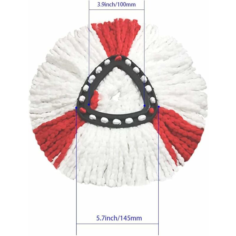 2 Pack Mop Heads Compatible With Vileda 2 In 1 Turbo Mop Rep