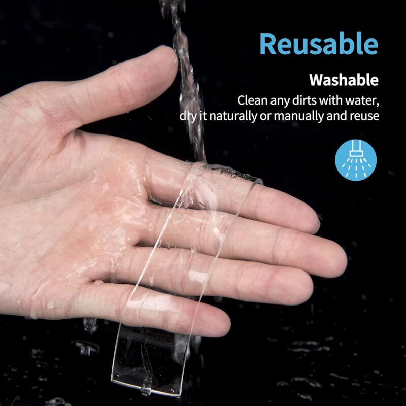 Strong Double Sided Tape (3M), Heavy Duty Double Sided Tape, Traceless, Removable, Reusable, Washable - The Versatile