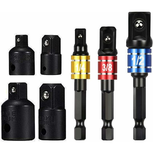 Socket Adapter 1/2 3/8 1/4 Hexagon Drill Bits Adapter Set Nut Wrench