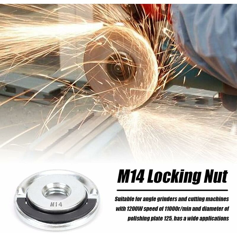 Angle Grinder Nuts Lock Nuts Angle Grinder Accessory Quick Utility Clamping Tool M14 14Mm Fit