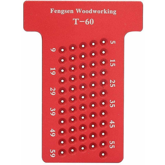 Scribing Ruler, T-Type Aluminum Alloy Woodworking Hole Gauge Carpenter