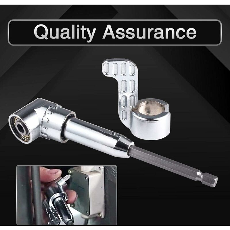 105 Degree Right Angle Drill Bit Extension Socket For Narrow Corner With Strong Magnet, Hex Head Screwdriver
