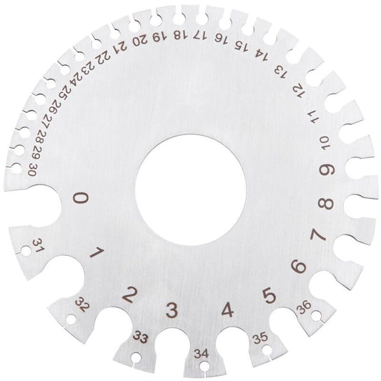 S/S 2-Sided Round Wire Thickness Gauge For Measuring Non-Ferrous