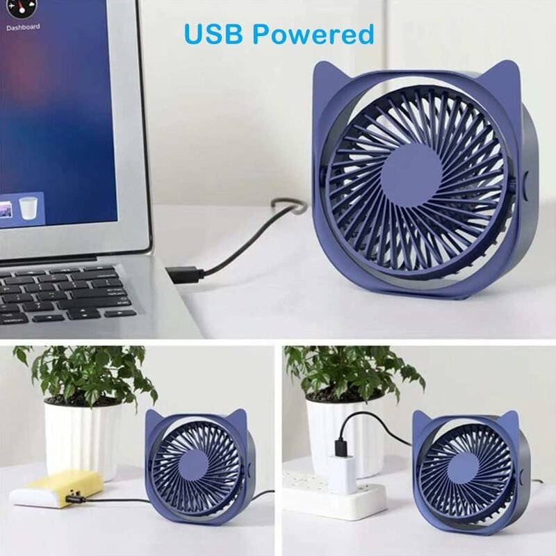 Personal Desk Fans Small Quiet, 3 Wind Speeds, Small Portable