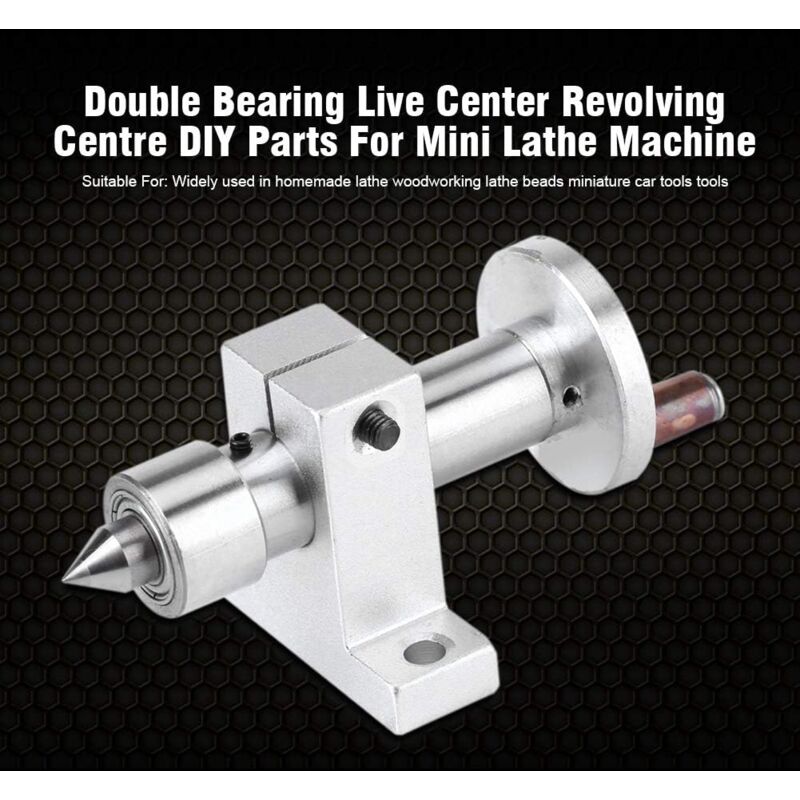 Turning Center ROtating Center Accessory For Lathe Machine Mini Ball Bearing With 2 Wrenches Woodworking Carpentry