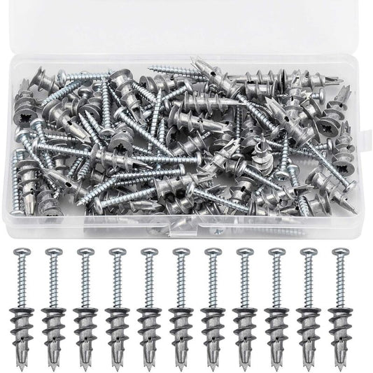 Zinc Alloy Expansion Screw Set Combination 50 pcs Screws And 50 pcs
