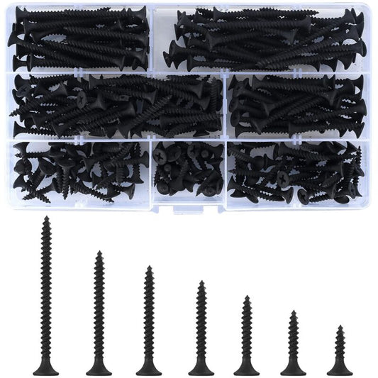 Self Tapping Wood Screws, Black Cross Flat Head Self Drilling Screw