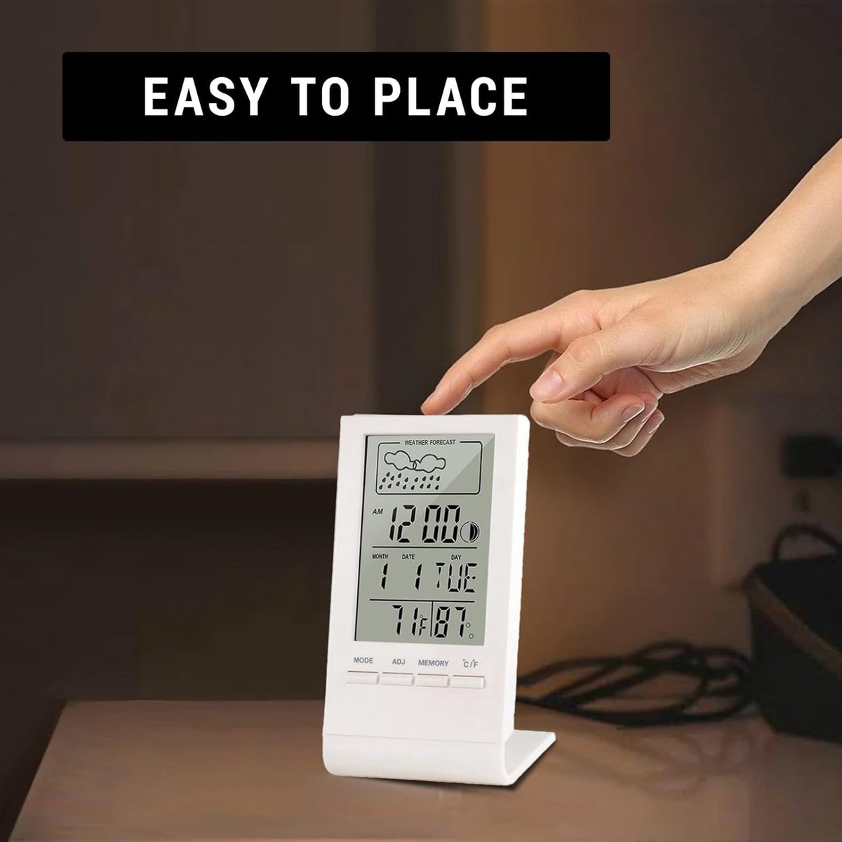 Weather Station - Thermometer - Hygrometer - Indoor/Outdoor Digital Weather Station with Radio-Controlled Clock, Trend Display and Date/Day of the Week - Smart Thermometer for Home and Office