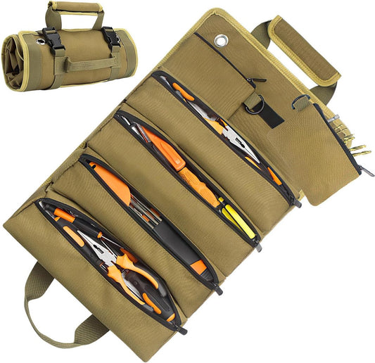 Roll-up tool bag - Tool belt - Open tool bag - with adjustable strap