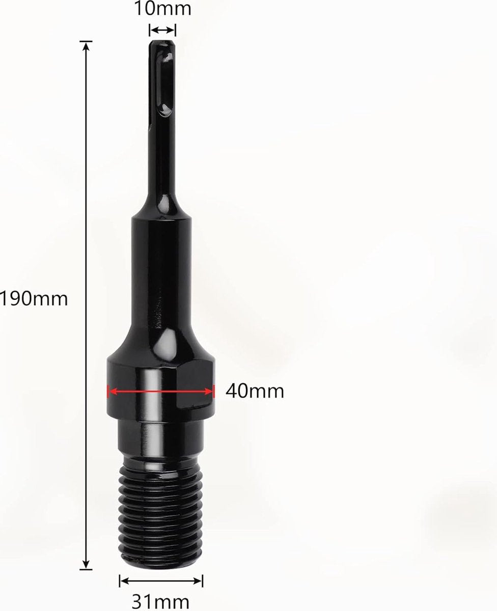 Chisel - Drill Bit Set - SDS Plus Adapter - Chisels - Drill - Steel - Black - Drill Connecting Rod - Baby Clothes Accessories for Electric Drills - 1 1/4 inch UNC to SDS Plus