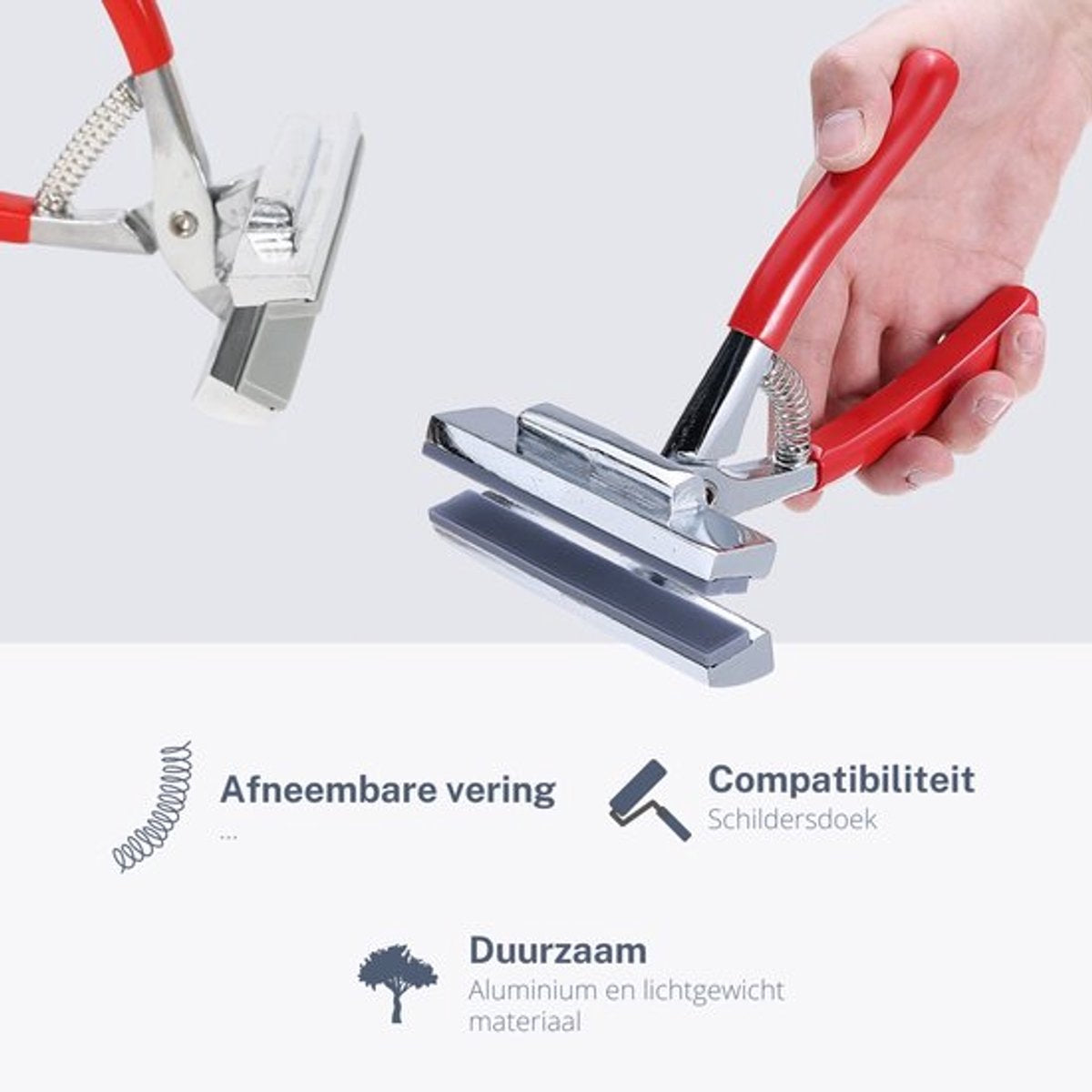 Canvas clamp - Canvas clamp - Canvas clamp - 12 cm wide jaws - Metal canvas clamp - Clamp for stretching oil paintings