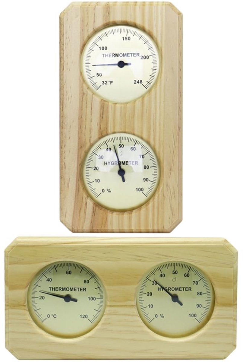Indoor Thermometer - Indoor Thermometer - Thermometer - Weather Station - Hygrometer - Waterproof Wall-Mounted Thermometer and Hygrometer - Suitable for Indoor Bathroom, Sauna, Baby's Room