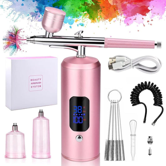 Wireless Airbrush Machine with USB Charging 3 Speed Modes for Nail Art