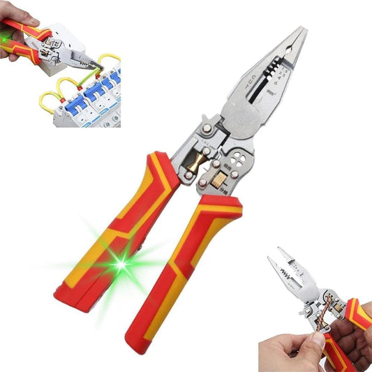 8-in-1 Multifunctional Cable Stripper with Current Measurement Crimping