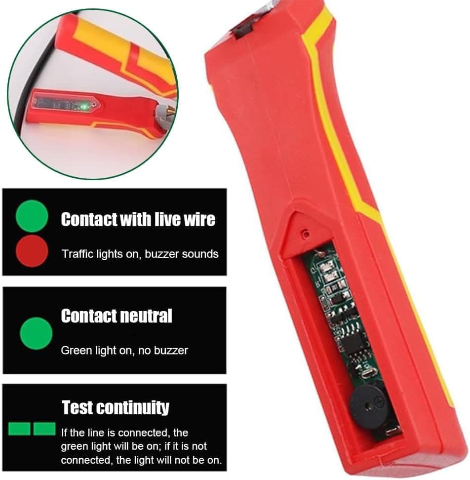 8-in-1 Multifunctional Cable Stripper with Current Measurement Crimping Plier Cutter and Ferrule Tool